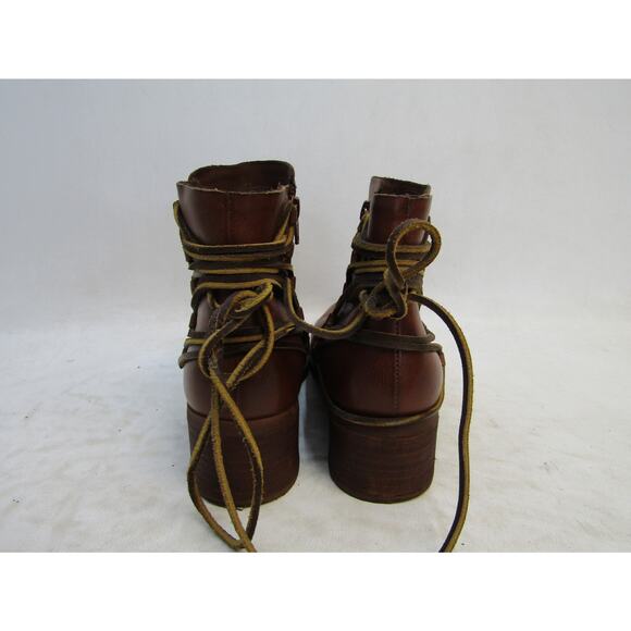 Korks Womens Size 7 M Brown Leather Zip Fashion Ankle Boots Booties - Picture 7 of 11